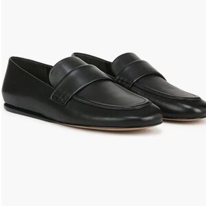 Vince Women's Black Davis Penny Leather Loafers